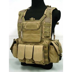 Airsoft Molle Canteen Hydration Combat RRV Vest Coyote Brown