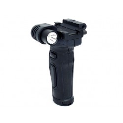 Tactical Grip Foregrip Red Laser with White LED Light Black