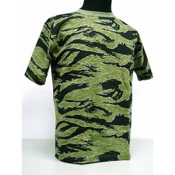 Camouflage Short Sleeve T-Shirt Tiger Stripe Camo