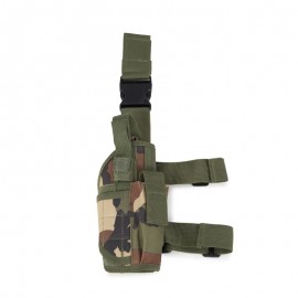 Tornado Drop Leg Thigh Pistol RH Holster Camo Woodland