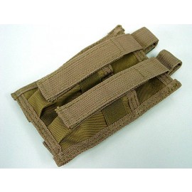 Molle Double Pistol Magazine Pouch Coyote Brown