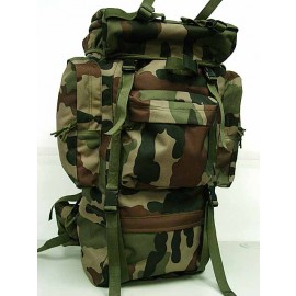 65L Combat Rucksack Camping Backpack Camo Woodland