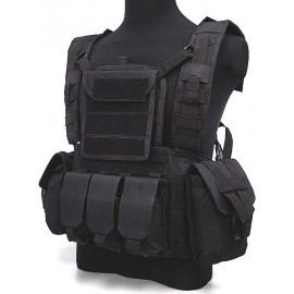 Airsoft Molle Canteen Hydration Combat RRV Vest Black