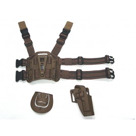 CQC Beretta 92/96 RH Pistol Paddle & Belt Drop Leg Holster Tan