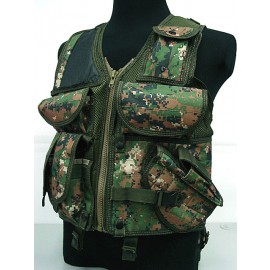 USMC Hunting Combat Tactical Vest Type B Digital Camo Woodland