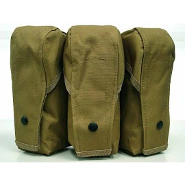 Airsoft Molle Triple AK Magazine Pouch Coyote Brown