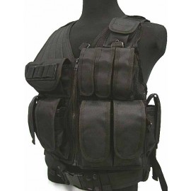 Deluxe Airsoft Tactical Combat Mesh Vest Black