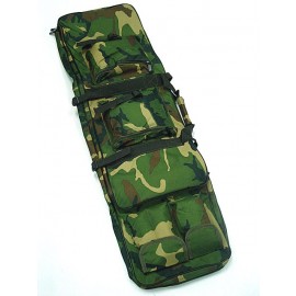 40\" Dual Rifle Carrying Case Gun Bag Camo Woodland