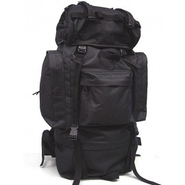 65L Combat Rucksack Camping Backpack Black