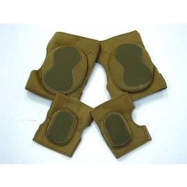 Airsoft Paintball Neoprene Knee & Elbow Pads Coyote Brown