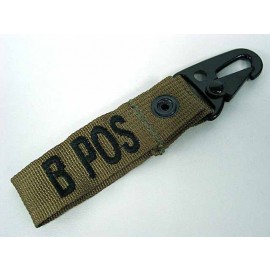 B POS Blood Type Identification Strap Tan