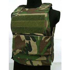 Black Hawk Down Body Armor Plate Carrier Vest Camo Woodland