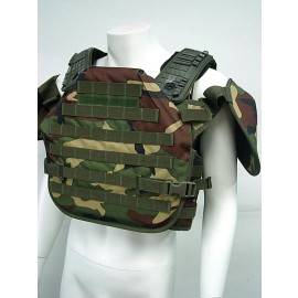 Tactical Molle Plate Carrier Recon Armor Vest Camo Woodland