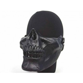 Airsoft Skull Skeleton Half Face Protector Mask Black