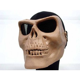 Airsoft Skull Skeleton Full Face Protector Mask Tan