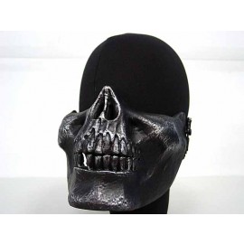 Airsoft Skull Skeleton Half Face Protector Mask Silver Black