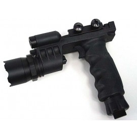 Tactical LED Weapon Light Foregrip Flashlight with Green Laser