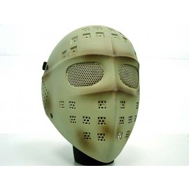 Full Face Hockey Type Airsoft Mesh Goggle Mask Tan