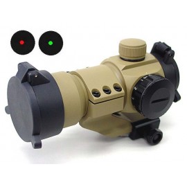 Comp M3 Type Red Green Dot Sight Scope w/Cantilever Mount Tan