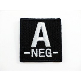 A NEG Blood Type Identification Velcro Patch Black