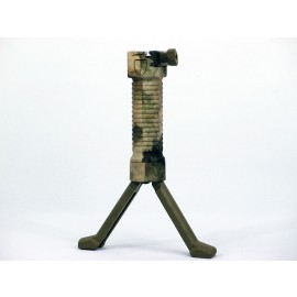 RIS Picattinny 20mm Rail Foregrip Grip w/Bipod A-TACS Camo