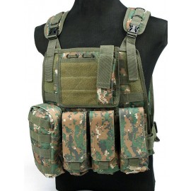 US Marine Assault Molle Plate Carrier Vest Digital Camo Woodland