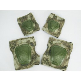 Airsoft Neoprene Knee & Elbow Pads Set A-TACS Camo