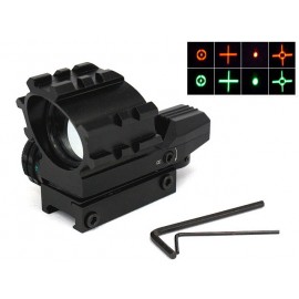 1x33 Multi 4 Reticle Tri-rail Red/Green Dot Sight Reflex