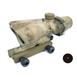 ACOG Type Optical Fiber Red Dot Sight (Dual Power) A-TACS Camo