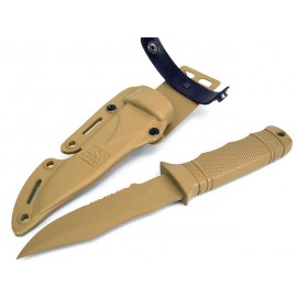 Dummy Plastic M37-K Seal Pup Knife with Sheath Tan