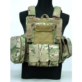 Molle Combat Strike Plate Carrier CIRAS Vest Multi Camo