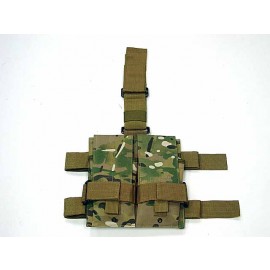 Double Magazine Drop Leg Pouch Multi Camo