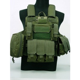 Molle Combat Strike Plate Carrier CIRAS Vest OD