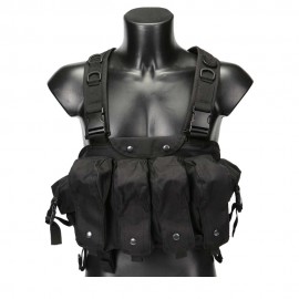 AK Magazine Chest Rig Carry Vest Black