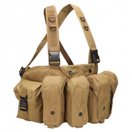 AK Magazine Chest Rig Carry Vest Coyote Brown