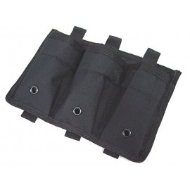 Airsoft Molle Triple Magazine Open Top Pouch Black