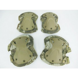 SWAT X-Cap Airsoft Paintball Knee & Elbow Pads A-TACS Camo