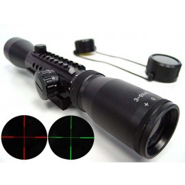 3-9x40 40mm Red/Green Illuminated Tri-rail Rifle Scope