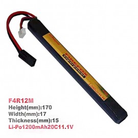 Firefox 11.1V 1200mAh LiPo Li-Po Li-Polymer Stick Battery 20C F4R12M