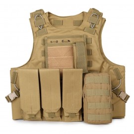 USMC Molle Combat Assault Plate Carrier Vest Coyote Brown