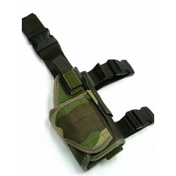 Tornado Drop Leg Thigh Pistol RH Holster Camo Woodland