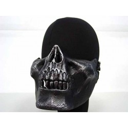 Airsoft Skull Skeleton Half Face Protector Mask Silver Black