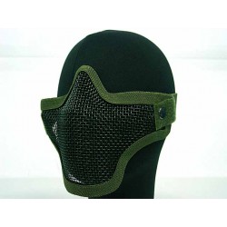 Deluxe Stalker Type Half Face Metal Mesh Protector Mask OD