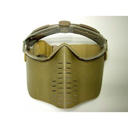 Pro-Goggle Full Face Mask with Fan Ventilation Tan