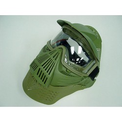 Full Face Airsoft Goggle Lens Mask w/Neck Protect OD