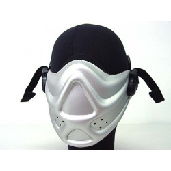 Light Weight Neoprene Hard Foam Half Face Mask Silver