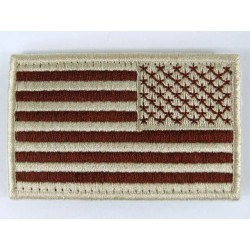 US United States USA Reverse Flag Velcro Patch Desert Tan