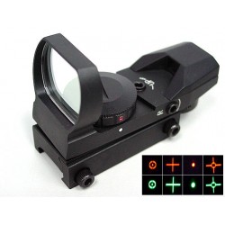 Multi 4 Reticle Red/Green Dot Sight Reflex Black