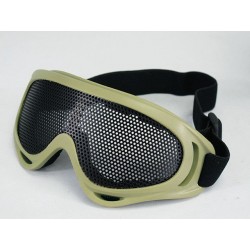 Airsoft UV-X400 No Fog Metal Mesh Tactical Goggle Tan
