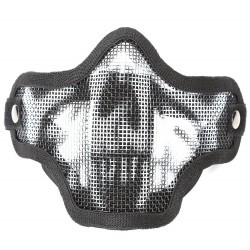 Deluxe Stalker Type Half Face Metal Mesh Protector Mask Ghost